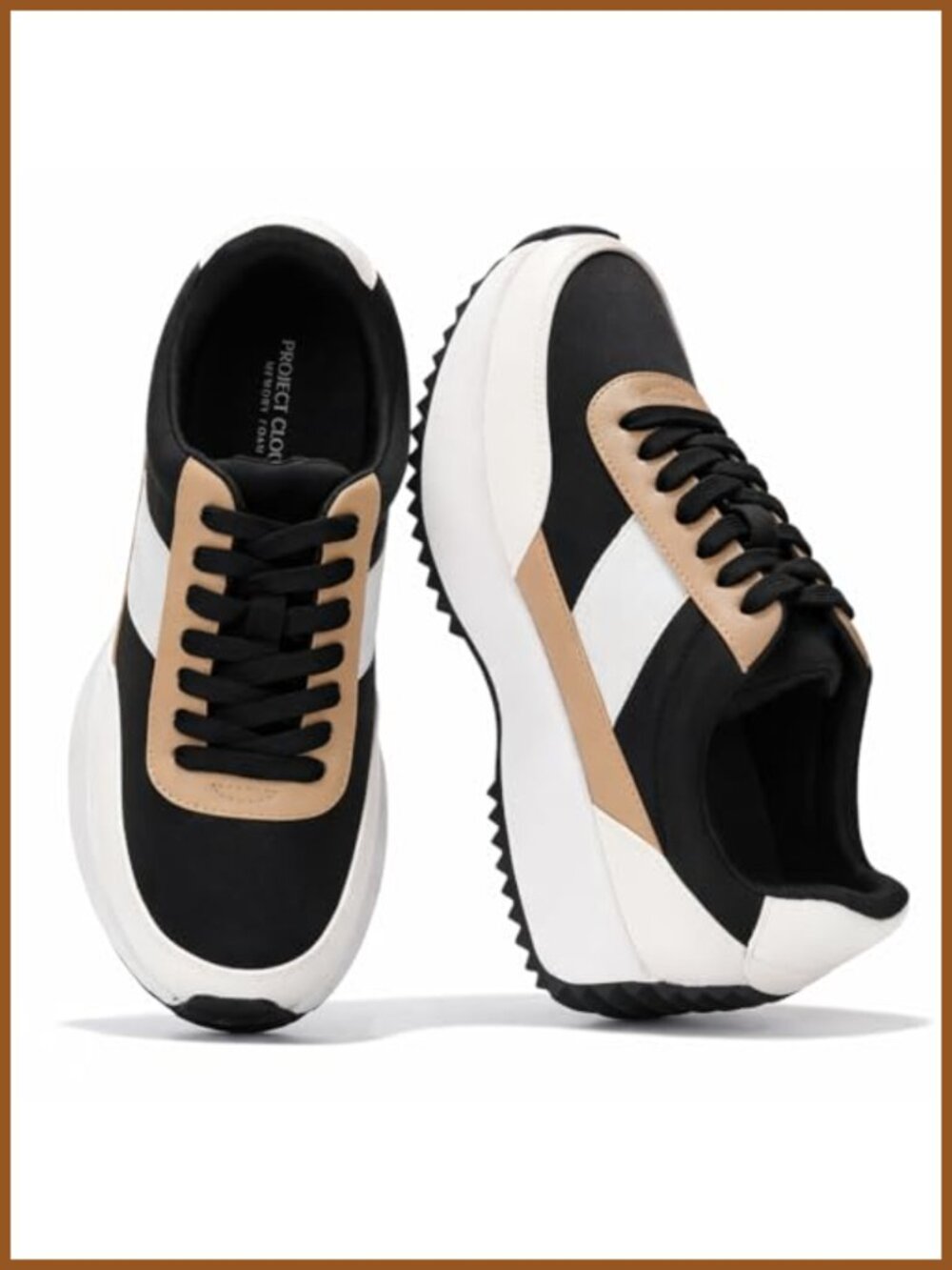 Project Cloud Womens Lace Up Fashion Sneakers Memory Foam Non Slip
